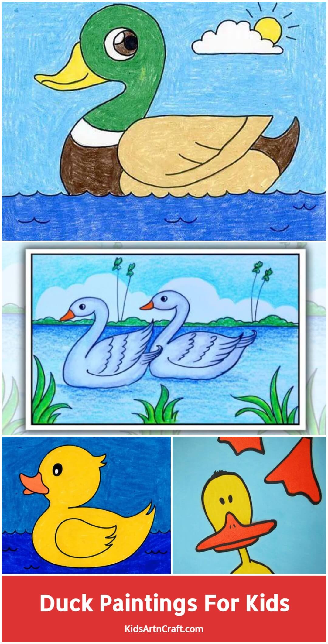 Duck Paintings for Kids