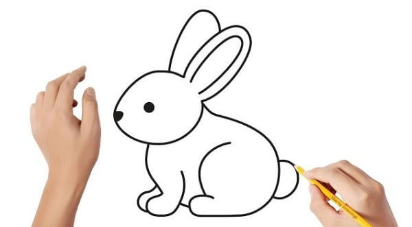 Easter Bunny Drawing For Kids