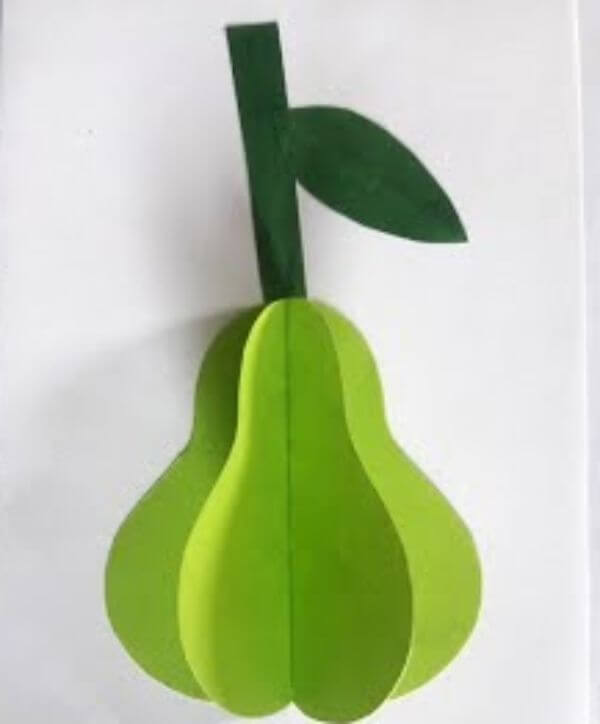 Easy 3d Paper Pear Activities How To Make An Origami Pear With Kids