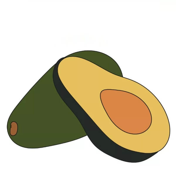 Avocado Drawings & Sketches for Kids How To Draw An Avocado: Activity For Preschoolers