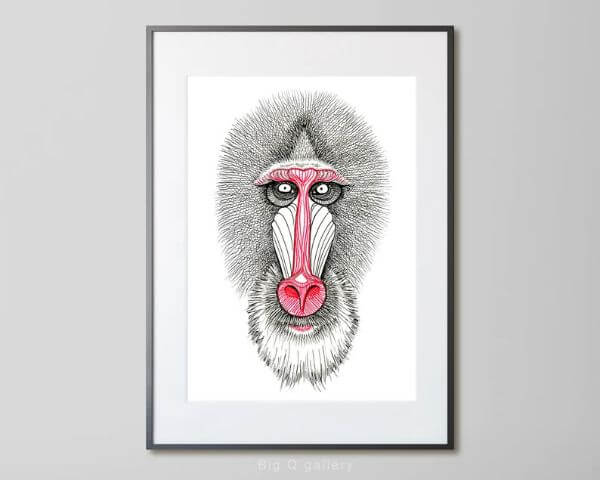 Easy Baboon Drawing & Sketch For Kids
