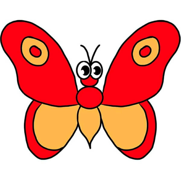 Butterfly Drawing & Sketches For Kids Easy Butterfly Drawing For Kids