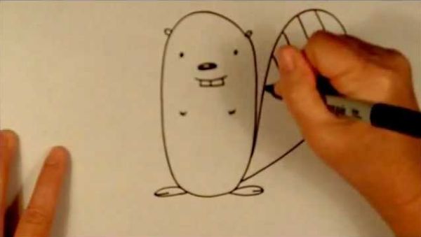 Easy Cartoon Beaver Drawing & Sketch Tutorial