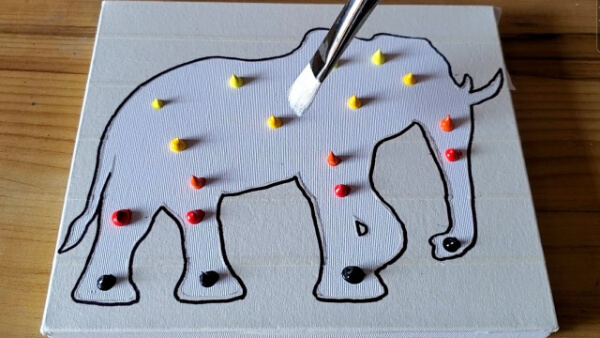 Elephant Paintings For Kids Easy Elephant Double Exposure Painting