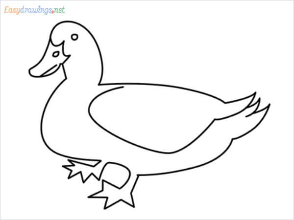 Easy Duck Drawing Step By Step