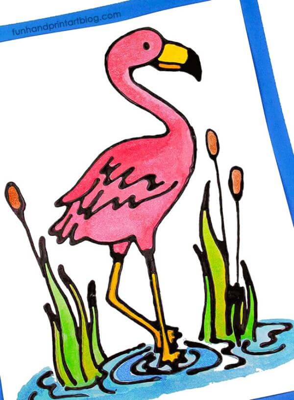 Easy Flamingo Painting Activity For Toddlers