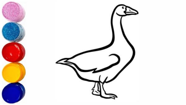 Easy Goose Drawing Tutorial