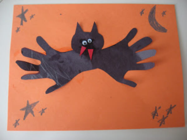 Easy Handprint Bat Craft Activities Bat crafts & Activities for Kids