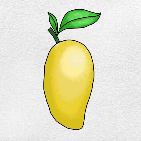 Easy Mango Drawing For Kids