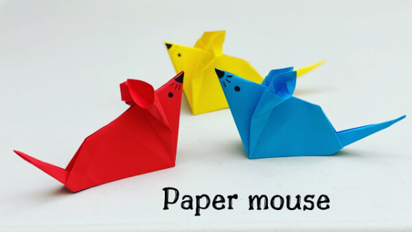 Easy Mouse Folding Paper Craft For Kids