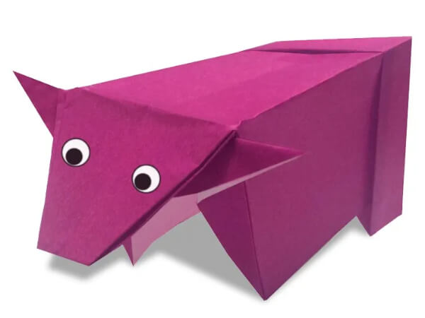 Easy Origami Buffalo Tutorial For Kindergarten How To Make An Origami Buffalo With Kids