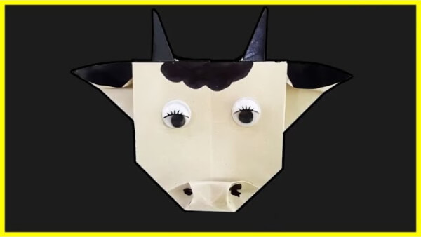 Easy Origami Paper Cow Head Tutorial