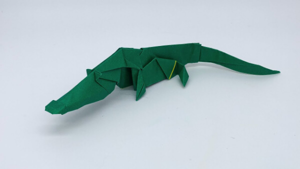 Easy Origami Crocodile Craft With Paper