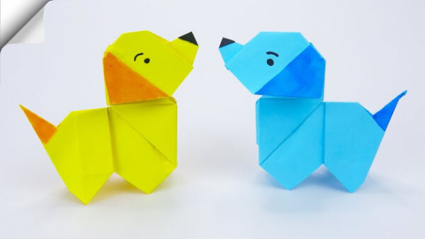 Easy Origami Dog Craft Ideas For Kids How To Make An Origami Dog With Kids