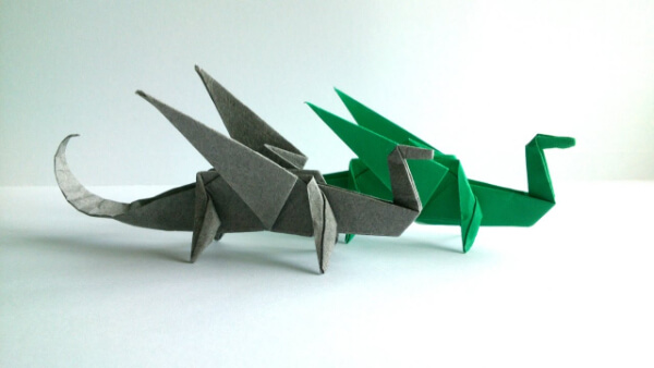 How To Make An Origami Dragon With Kids Easy Origami Dragon Craft