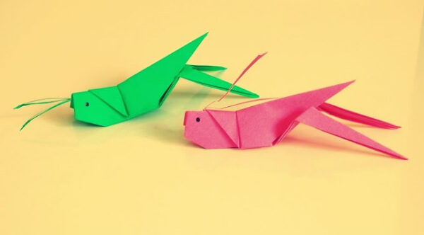 Easy Origami Grasshopper Paper Craft For Kids