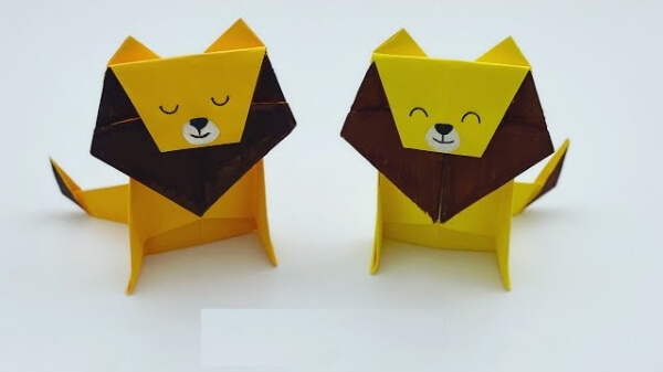 Easy Origami Paper Lion