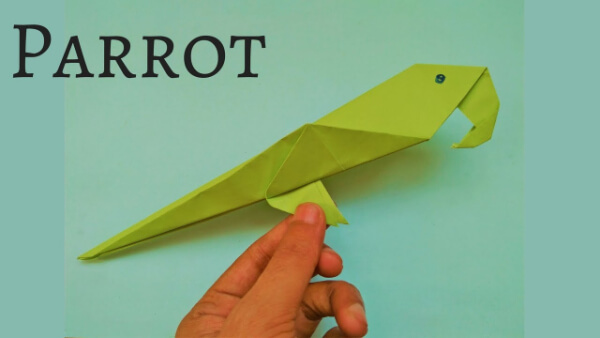 Easy Origami Parrot Tutorial For Beginners How To Make An Origami Parrot With Kids