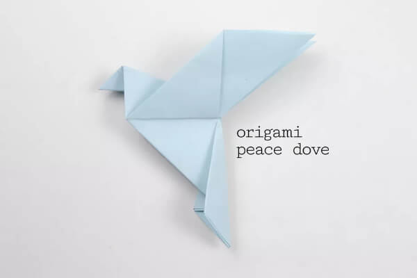 Easy Origami Peace Dove Craft Step By Step How To Make An Origami Dove With Kids
