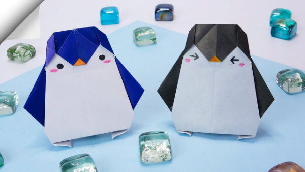 Easy Origami Penguin Paper Craft For Kids How To Make An Origami Penguin With Kids