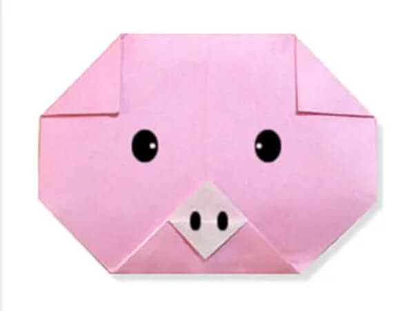 Easy Origami Pig Face Craft How To Make An Origami Pig With Kids