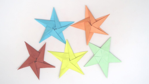 Easy Origami Star Festival Decoration Craft Using Paper