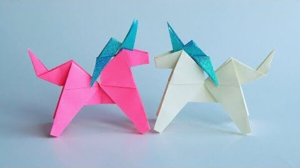 Easy Origami Unicorn Art Activity For Kids