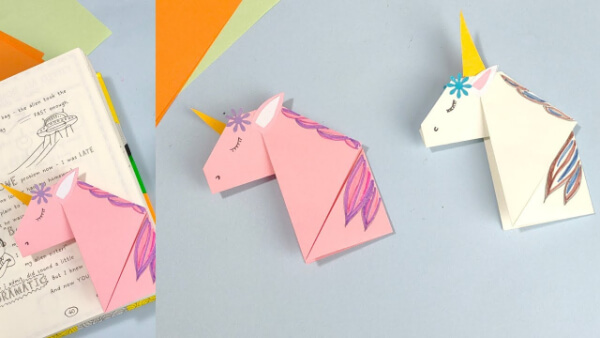 Easy Origami Unicorn Bookmark Craft Ideas