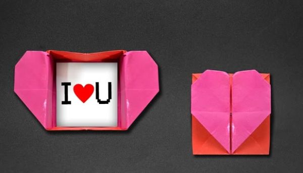 Easy Origami Valentine Heart Box Envelope Craft Ideas That Kids Can Make