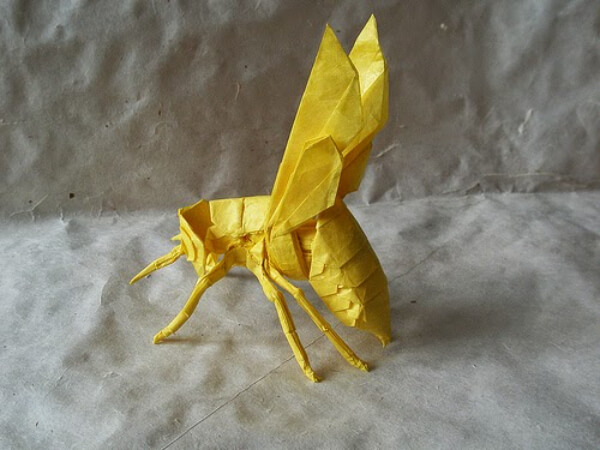 Easy Origami Wasp Craft For Kids