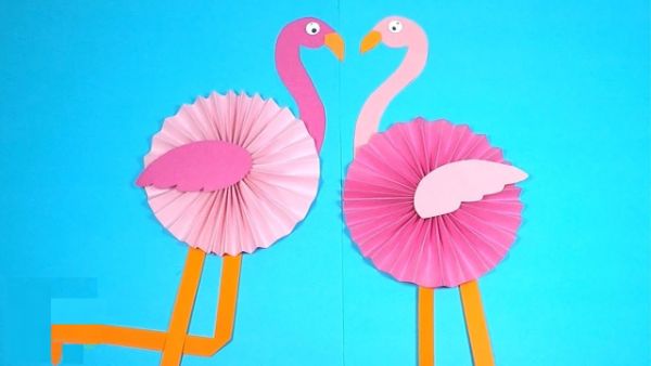 Easy Paper Flamingo Craft For Kids