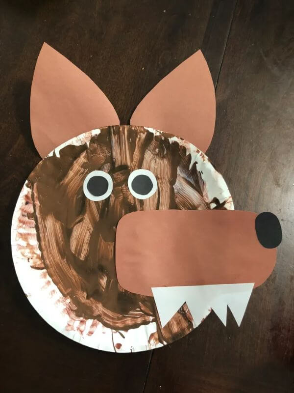 Easy Paper Plate Wolf Craft & Activities For Kids