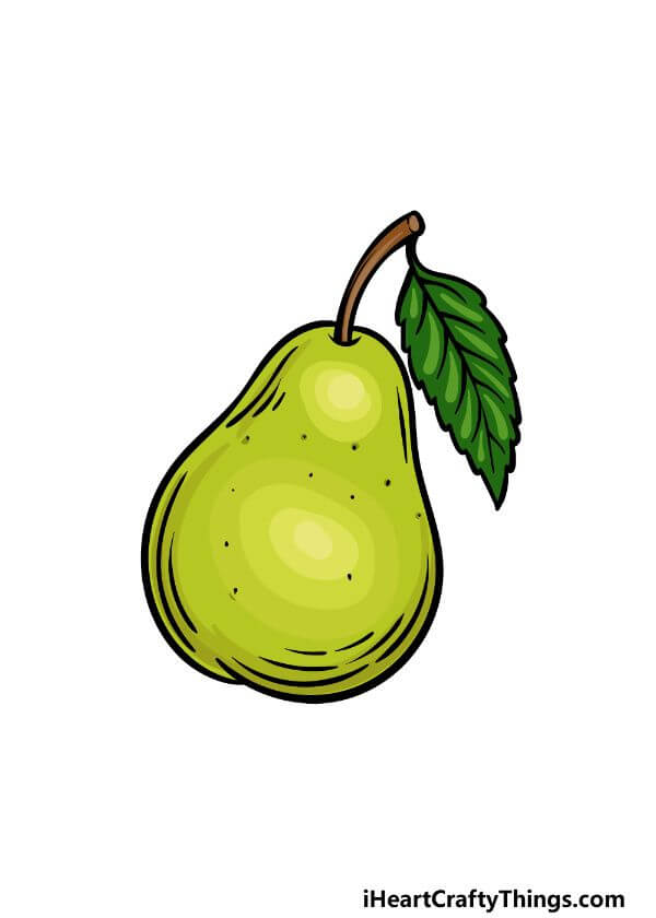 Easy Pear Drawing And Sketches For Kids