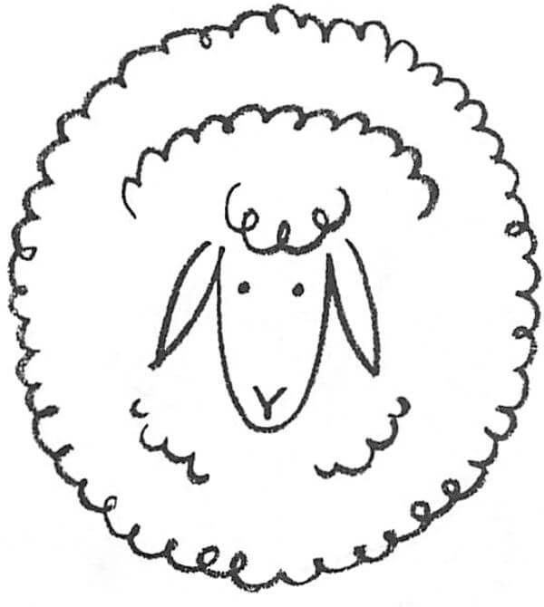 Easy Sheep Drawing & Sketches In a Field For Kids