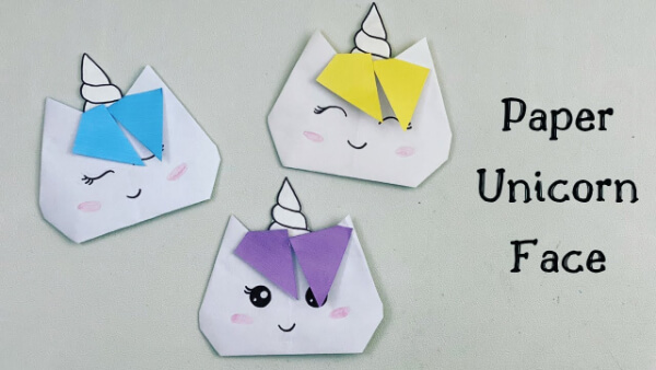 Easy Unicorn Face Paper Craft Ideas For Kids