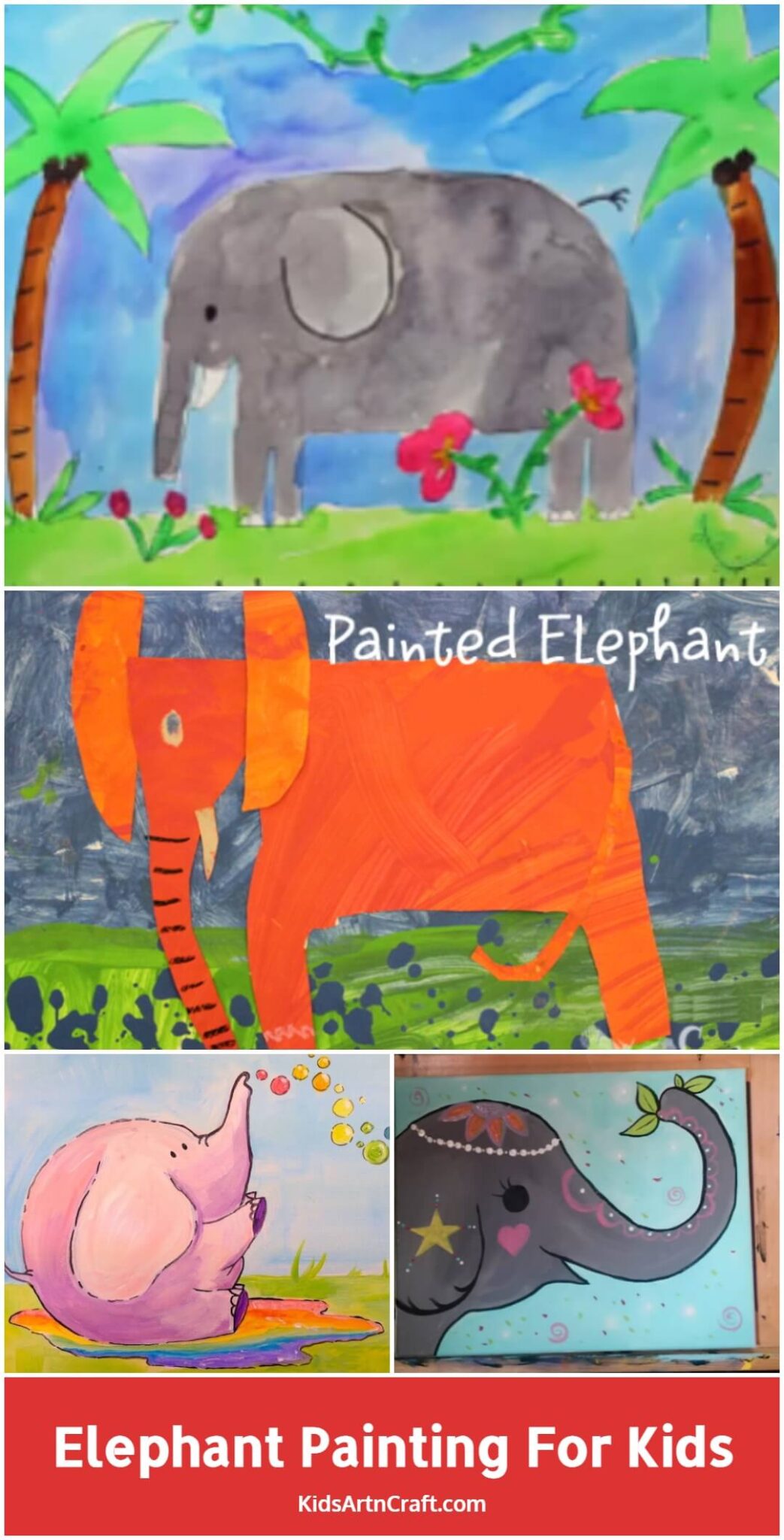 Elephant Paintings For Kids Kids Art & Craft