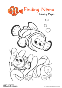 Finding Nemo Coloring Pages For Kids – Free Printables - Kids Art &amp; Craft