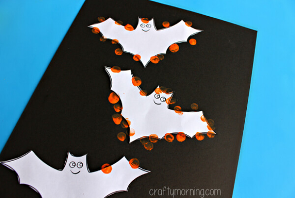 Fingerprint Bat Craft For Kids Bat crafts & Activities for Kids