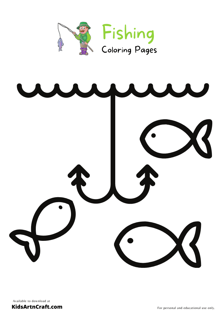 Fishing Coloring Pages For Kids