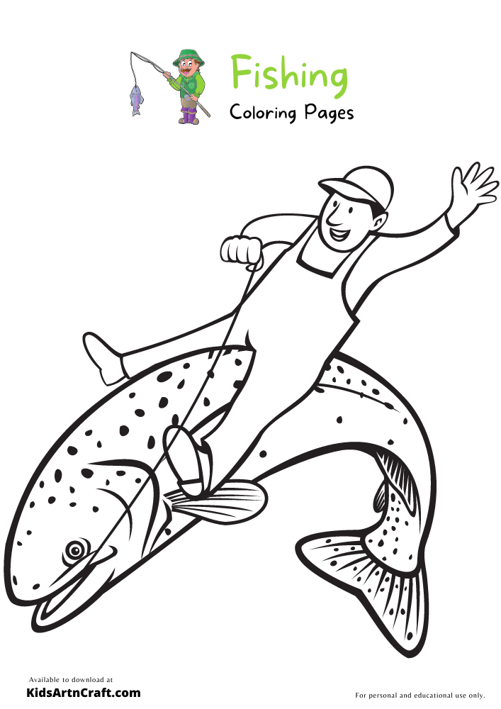 Fishing Coloring Pages For Kids – Free Printables - Kids Art & Craft