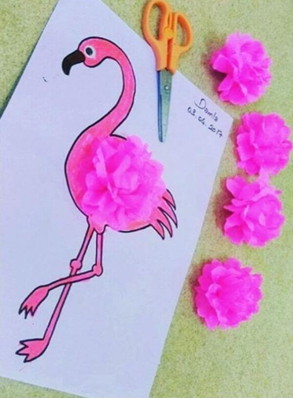 Flamingo Craft & activities Idea For Preschoolers
