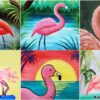 Flamingo Paintings for Kids