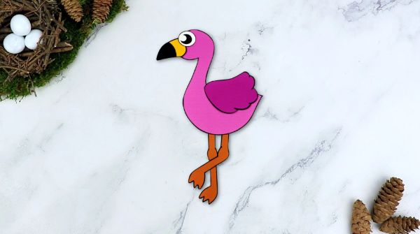 Free Printable Flamingo Craft Template & activities for kids