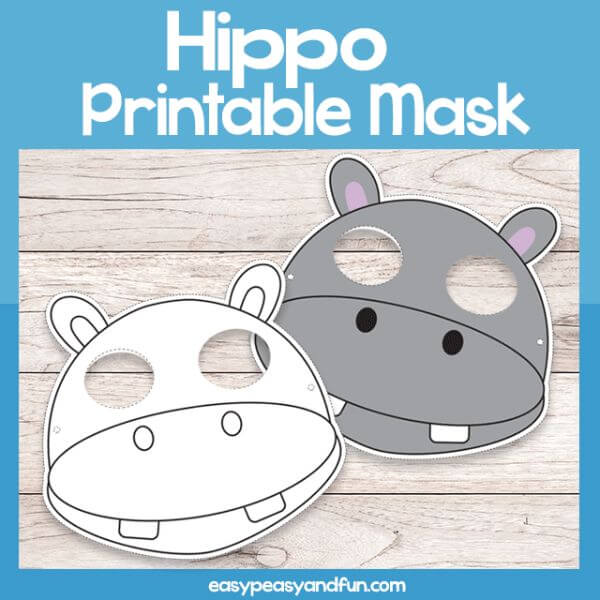 Free Printable Hippo Mask Template Activity