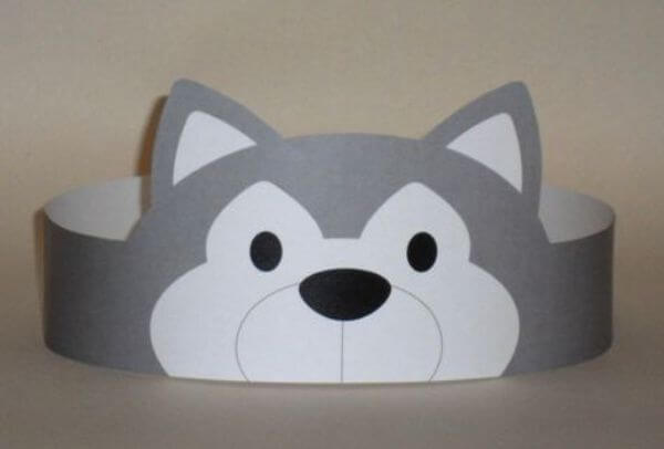 Free Wolf Paper Crown Printable Template