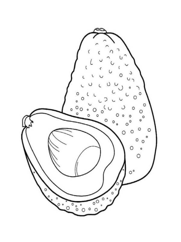 Fun Avocado Coloring Pages For Kids