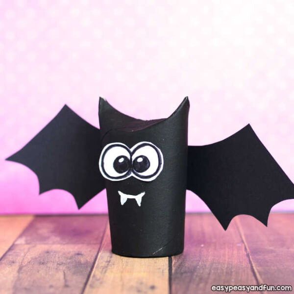 Easy Toilet Paper Roll Bat Craft Activity