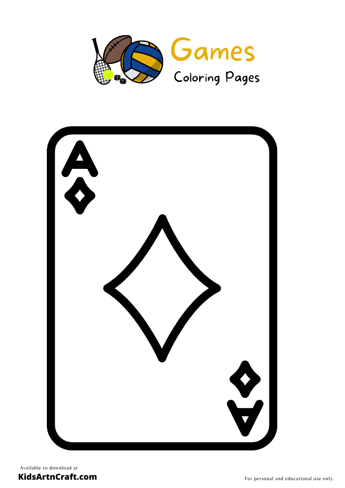 Games Coloring Pages For Kids