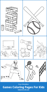 Games Coloring Pages For Kids – Free Printables - Kids Art &amp; Craft