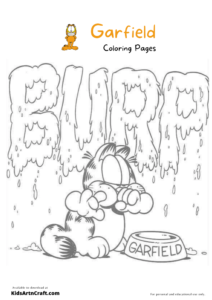 Garfield Coloring Pages For Kids – Free Printables - Kids Art &amp; Craft